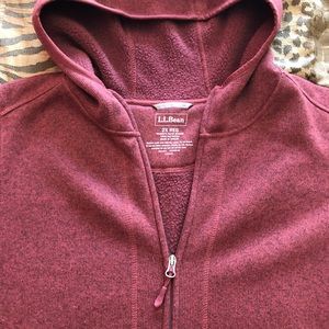 LL Bean Full Zip Fleece Hooded Plus Jacket